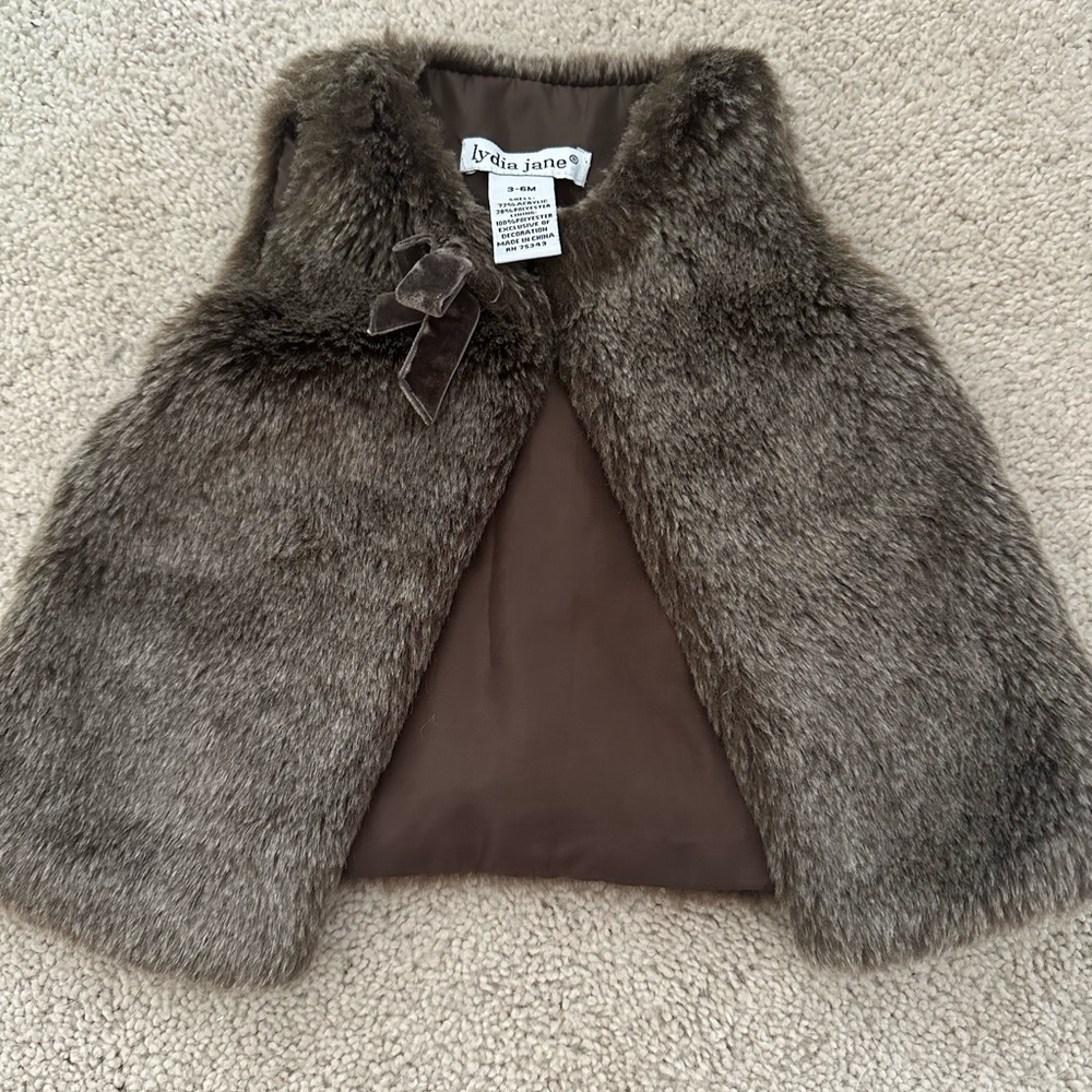 3-6M fur vest